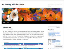Tablet Screenshot of nomoneywilldecorate.wordpress.com