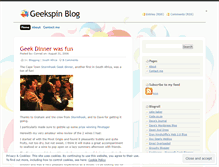 Tablet Screenshot of geekspin.wordpress.com