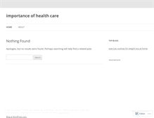 Tablet Screenshot of importanceofhealthcare123.wordpress.com