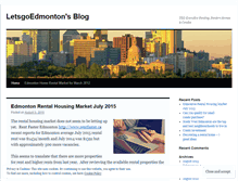Tablet Screenshot of letsgoedmonton.wordpress.com