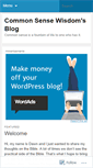 Mobile Screenshot of commonsensewisdom.wordpress.com