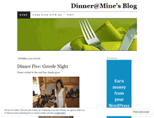 Tablet Screenshot of dinneratmine.wordpress.com