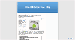 Desktop Screenshot of clouddistribution.wordpress.com