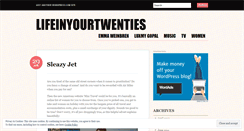 Desktop Screenshot of lifeinyourtwenties.wordpress.com