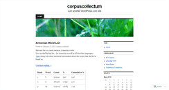 Desktop Screenshot of corpuscollectum.wordpress.com