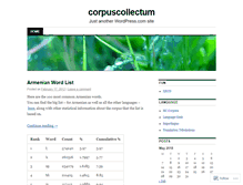 Tablet Screenshot of corpuscollectum.wordpress.com