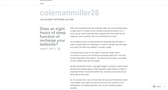 Desktop Screenshot of colemanmiller26.wordpress.com
