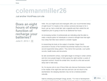 Tablet Screenshot of colemanmiller26.wordpress.com
