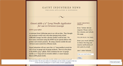 Desktop Screenshot of gauntindustries.wordpress.com