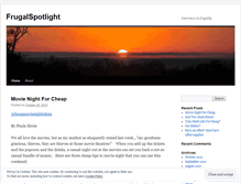 Tablet Screenshot of frugalspotlight.wordpress.com