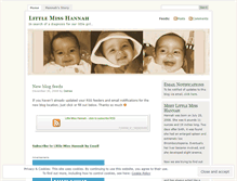 Tablet Screenshot of littlemisshannah.wordpress.com