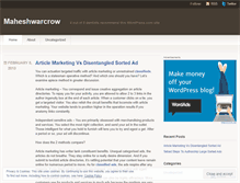 Tablet Screenshot of maheshwarcrow.wordpress.com
