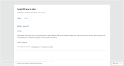 Desktop Screenshot of madbrewlabs.wordpress.com