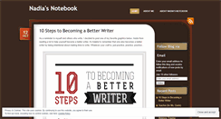 Desktop Screenshot of nadiasnotebook.wordpress.com