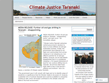 Tablet Screenshot of climatejusticetaranaki.wordpress.com