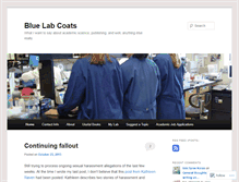 Tablet Screenshot of bluelabcoats.wordpress.com