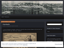 Tablet Screenshot of heimkehrlager.wordpress.com