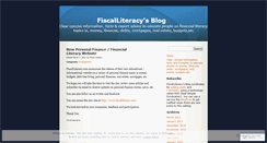 Desktop Screenshot of fiscalliteracy.wordpress.com