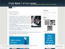 Tablet Screenshot of frummusic.wordpress.com