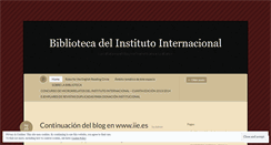 Desktop Screenshot of bibliotecaiie.wordpress.com