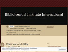 Tablet Screenshot of bibliotecaiie.wordpress.com