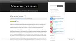 Desktop Screenshot of marketingenligne.wordpress.com