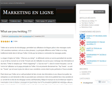Tablet Screenshot of marketingenligne.wordpress.com
