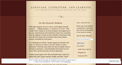 Desktop Screenshot of languageliteratureandlearning.wordpress.com