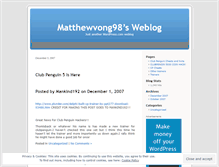 Tablet Screenshot of matthewvong98.wordpress.com