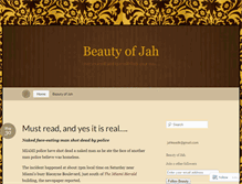 Tablet Screenshot of beautyofjah.wordpress.com