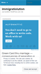 Mobile Screenshot of immigrationsolution.wordpress.com
