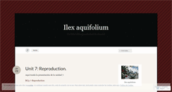 Desktop Screenshot of ilexaquifolium.wordpress.com