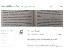 Tablet Screenshot of novelobsession.wordpress.com