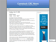 Tablet Screenshot of comstockcrcnews.wordpress.com