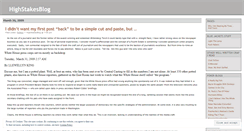 Desktop Screenshot of highstakesblog.wordpress.com