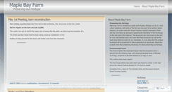 Desktop Screenshot of maplebayfarm.wordpress.com