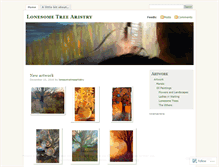 Tablet Screenshot of lonesometreeartistry.wordpress.com