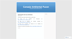 Desktop Screenshot of consejoambientalpucon.wordpress.com