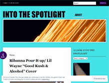 Tablet Screenshot of intothespotlight.wordpress.com