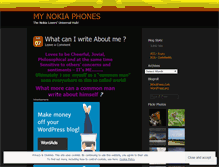 Tablet Screenshot of mynokiaphone.wordpress.com