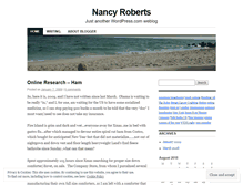 Tablet Screenshot of nancyroberts.wordpress.com