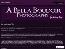 Tablet Screenshot of abellaboudoir.wordpress.com