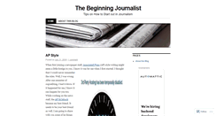 Desktop Screenshot of beginningjournalist.wordpress.com