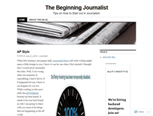 Tablet Screenshot of beginningjournalist.wordpress.com