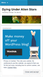 Mobile Screenshot of dyingunderalienstars.wordpress.com