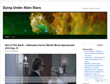 Tablet Screenshot of dyingunderalienstars.wordpress.com