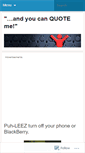 Mobile Screenshot of andyoucanquoteme.wordpress.com