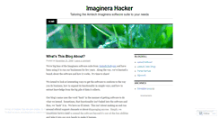 Desktop Screenshot of imaginerahacker.wordpress.com