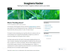 Tablet Screenshot of imaginerahacker.wordpress.com