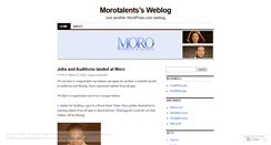 Desktop Screenshot of morotalents.wordpress.com